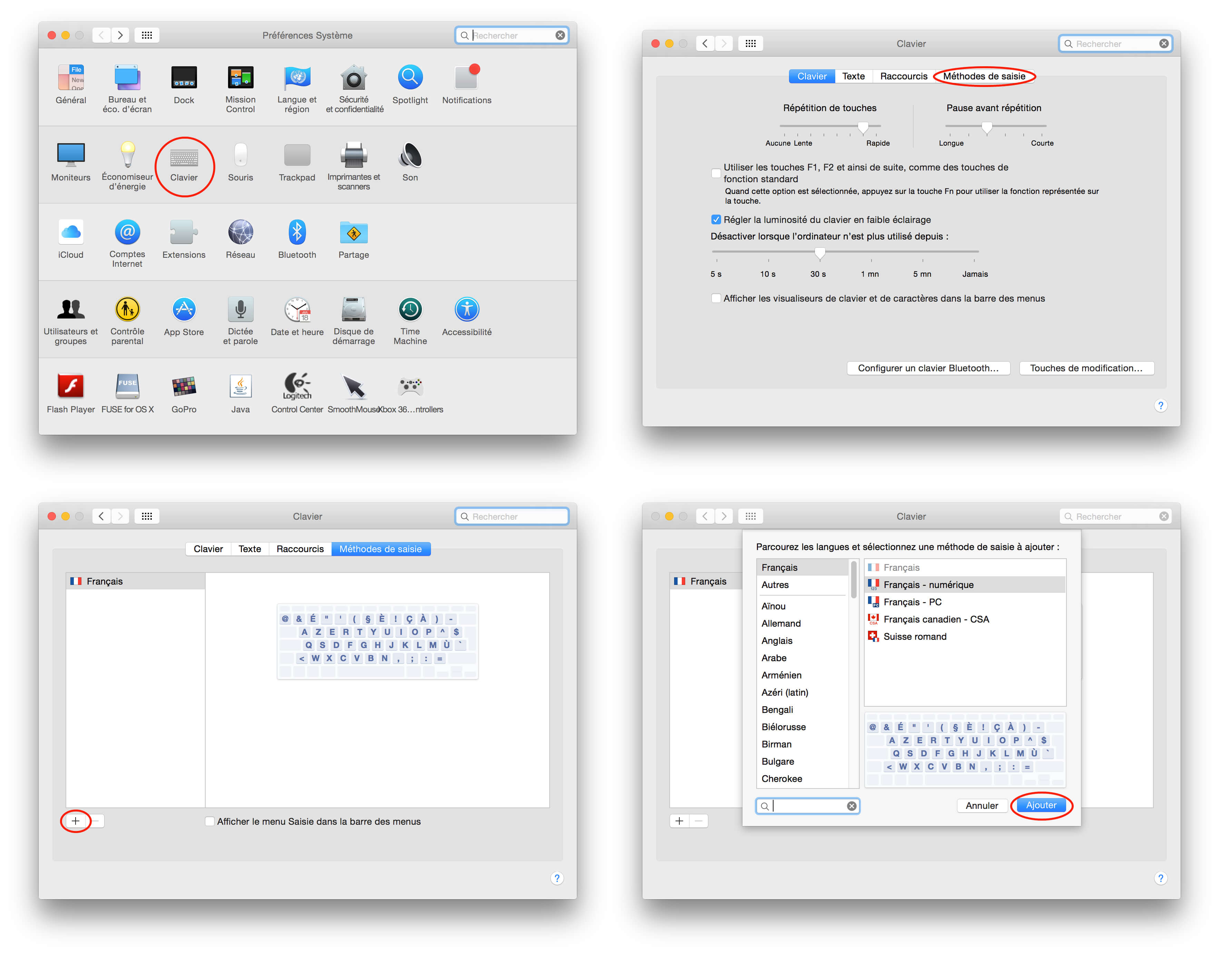 Verrouiller les majuscules et les chiffres sur Mac