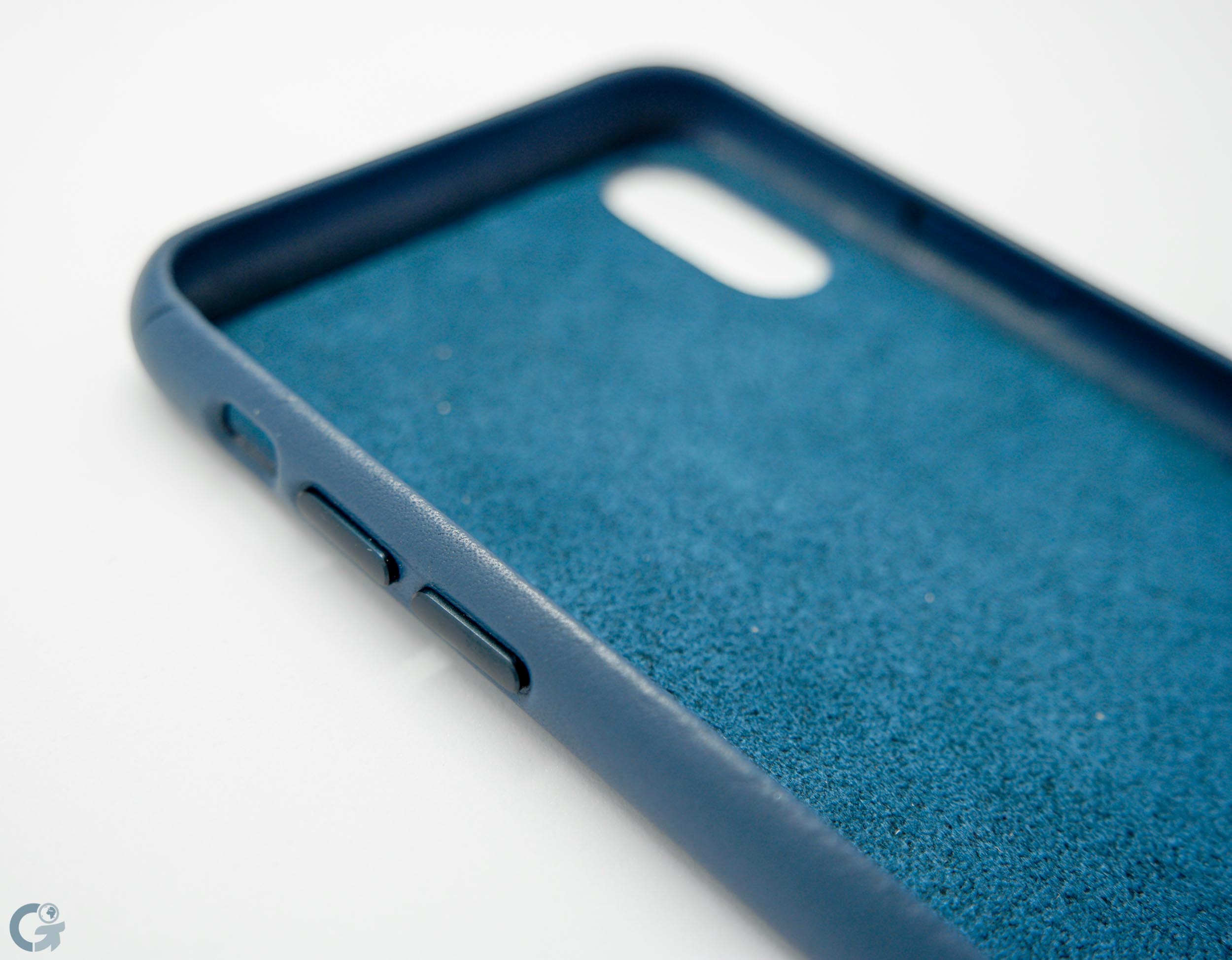 apple coque en cuir pour iphone x - bleu nuit apple coque en cuir pour iphone x - bleu nuit